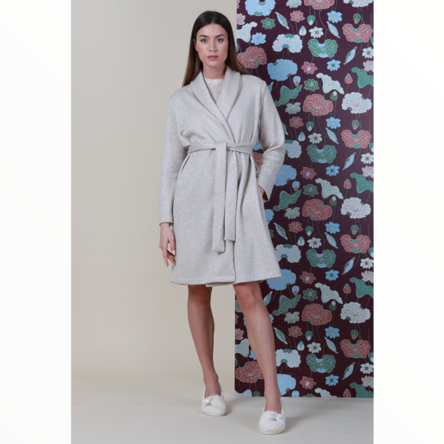 Vestaglia Donna Manica Lunga Kyoto Lurex 6M94863 Maryplaid