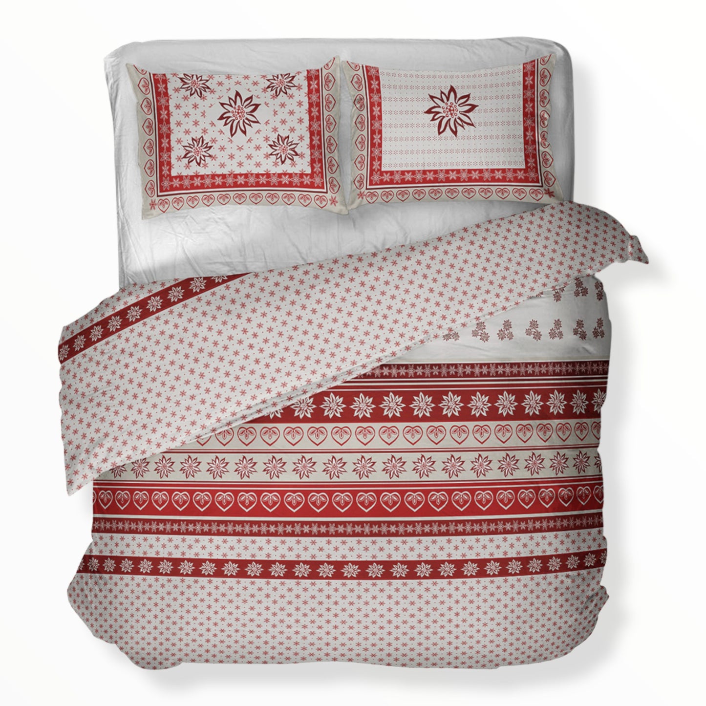 Parure Copripiumino Infinity Stella alpina 100% puro cotone