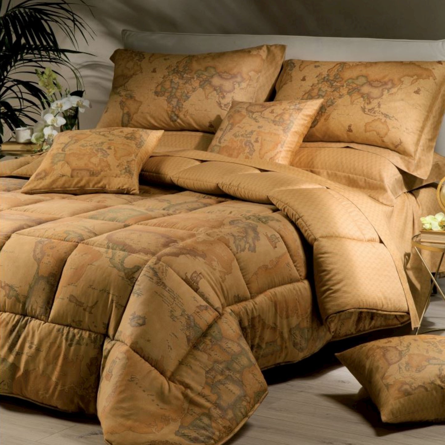 Trapunta Geo Classic In Raso Di Puro Cotone