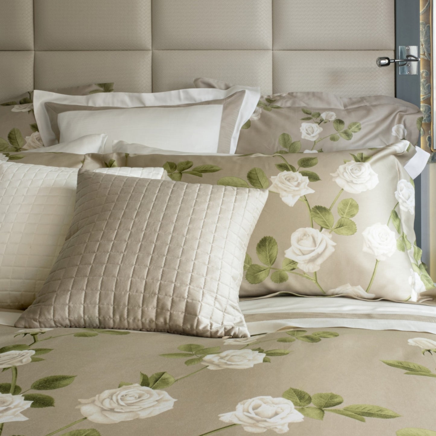 Parure copripiumino Tea 100% raso di cotone stampato