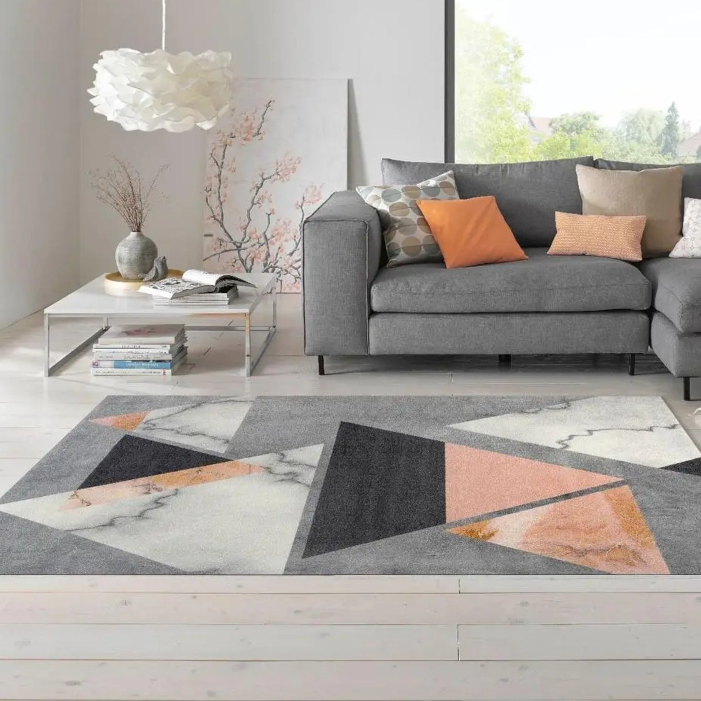 Tappeto antiscivolo Velvet Marble Wash+Dry