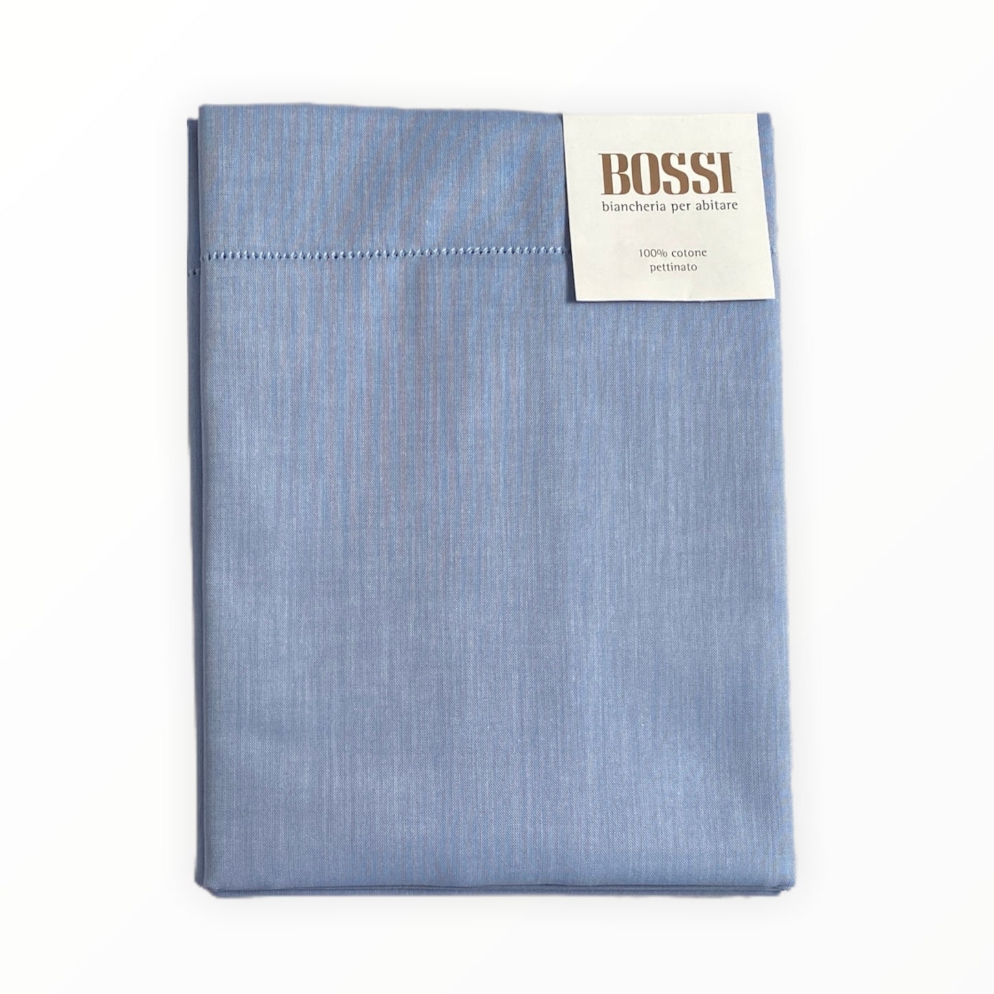 Coppia federe Melange Bossicolor 2 volani cotone percalle
