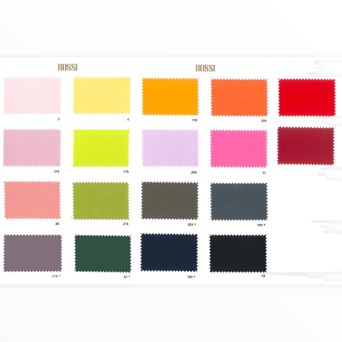 Lenzuolo sopra Bossicolor puro cotone percalle 80 fili cm2.