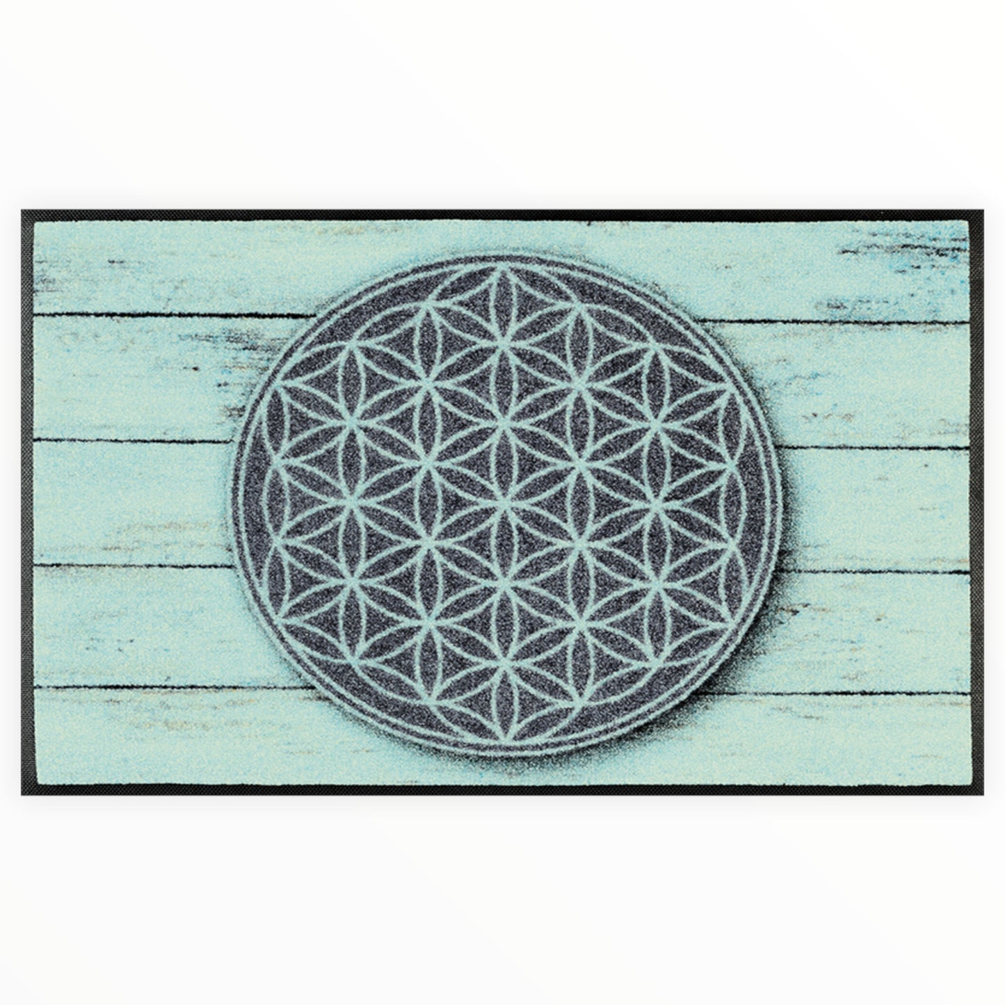 Tappeto antiscivolo Pattern of Life Wash+Dry con bordo