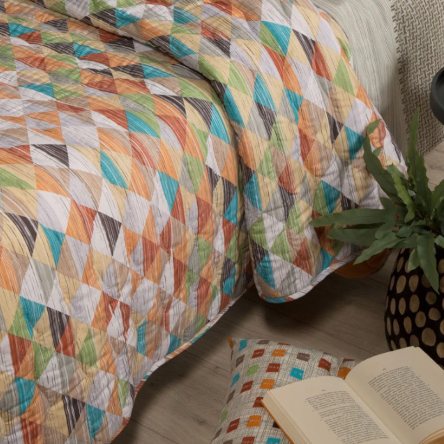 Copriletto Diletto Trapuntato Ethno in Microfibra