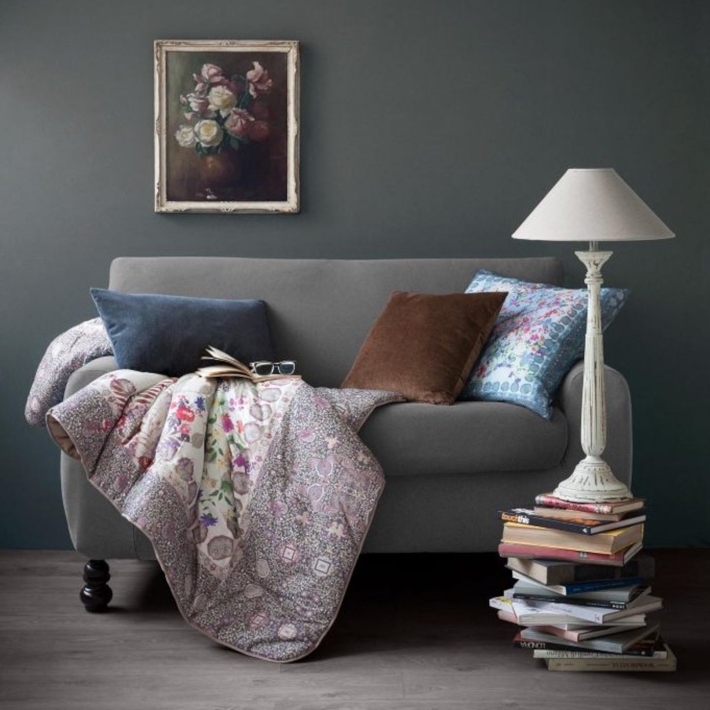 Copricuscino melangè elasticizzato.Cotone,elastan