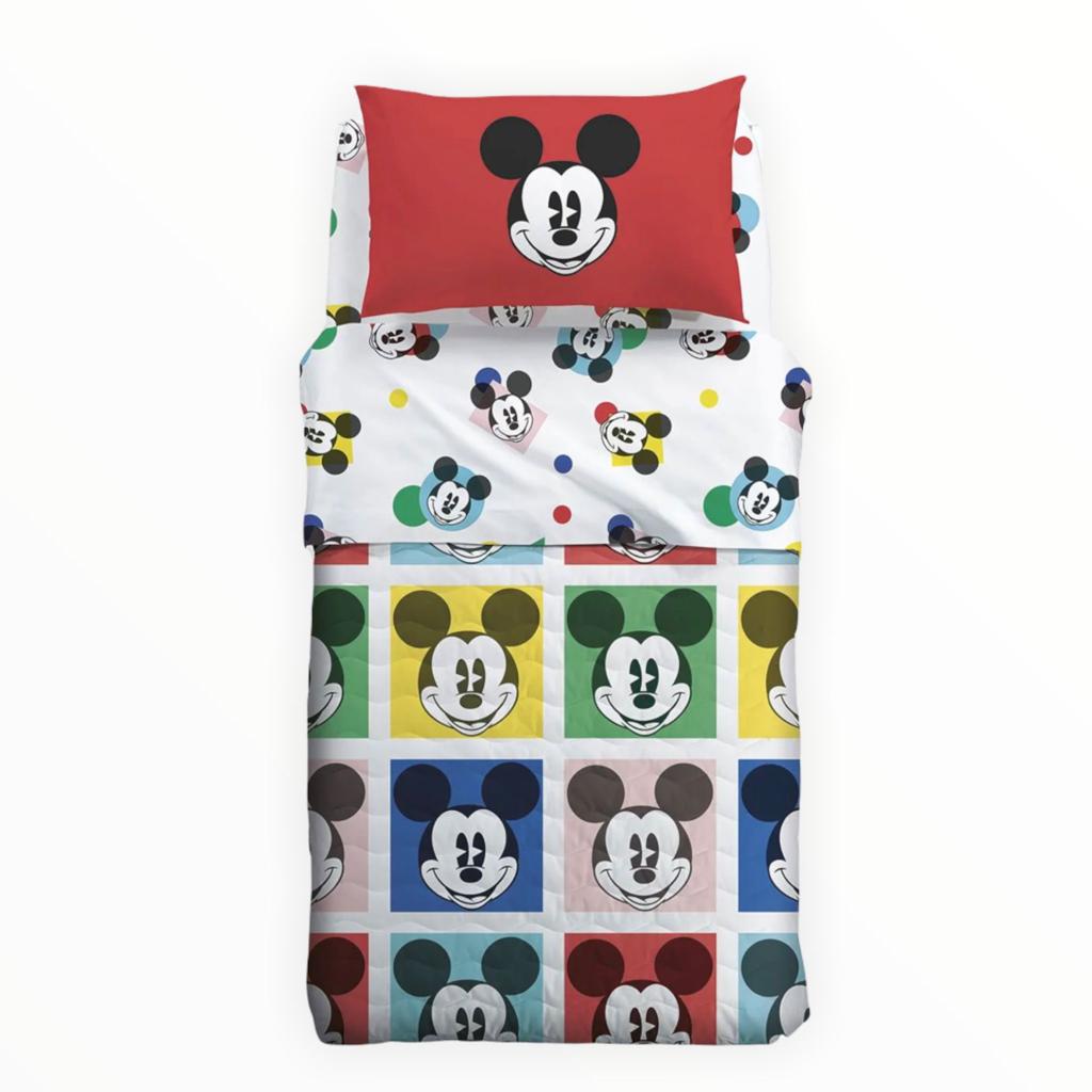 Copriletto Mickey Colors In Cotone - Primaverile, Anallergico | Misura 170x260 Cm - Foto 4