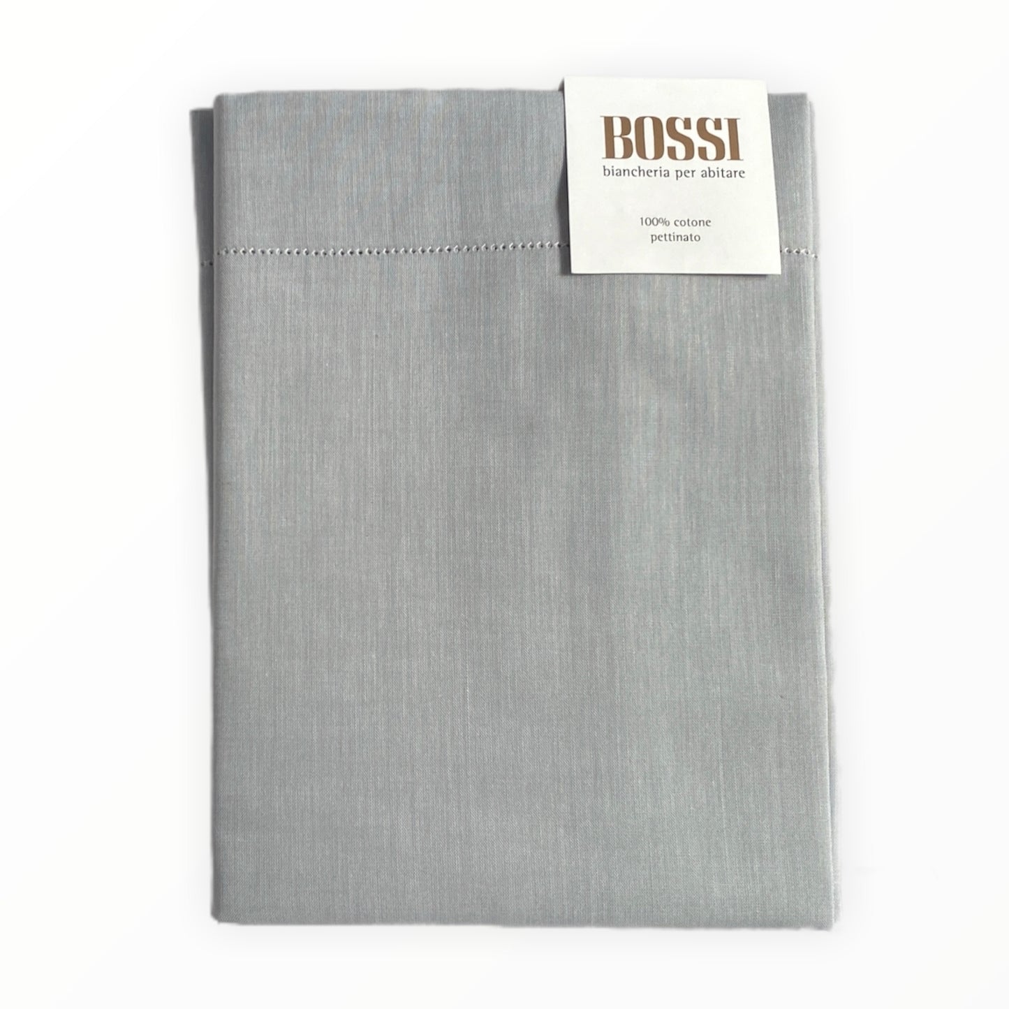 Coppia federe Melange Bossicolor 2 volani cotone percalle