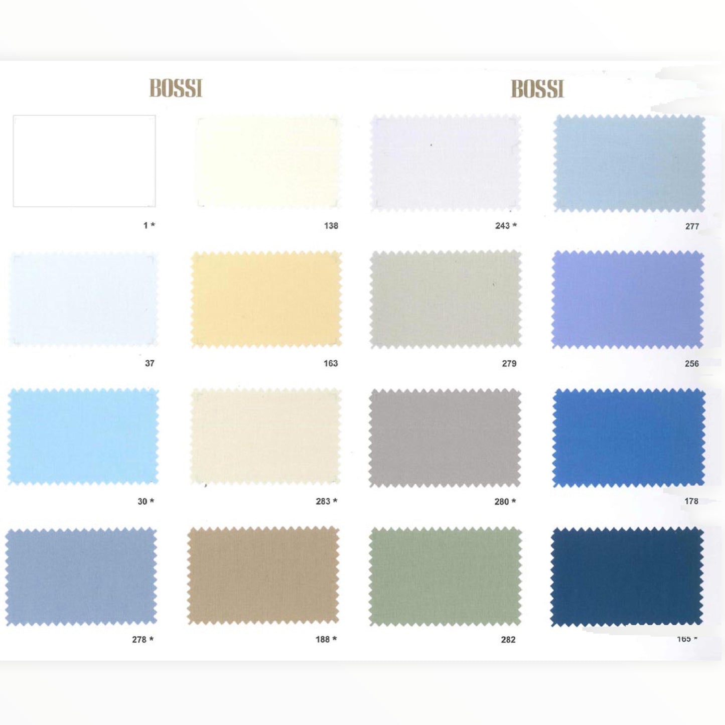 Lenzuolo sopra Bossicolor puro cotone percalle 80 fili cm2.