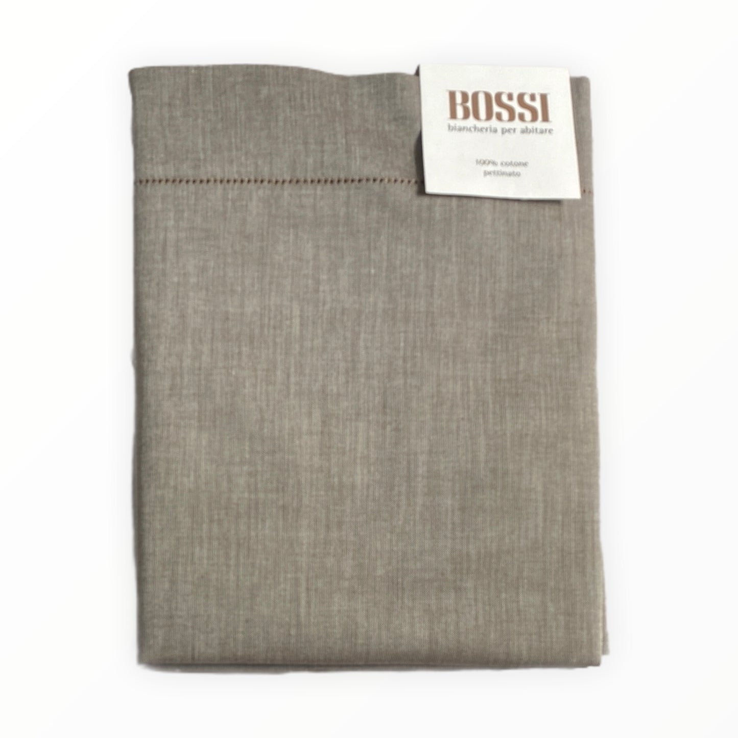 Coppia federe Melange Bossicolor 2 volani cotone percalle