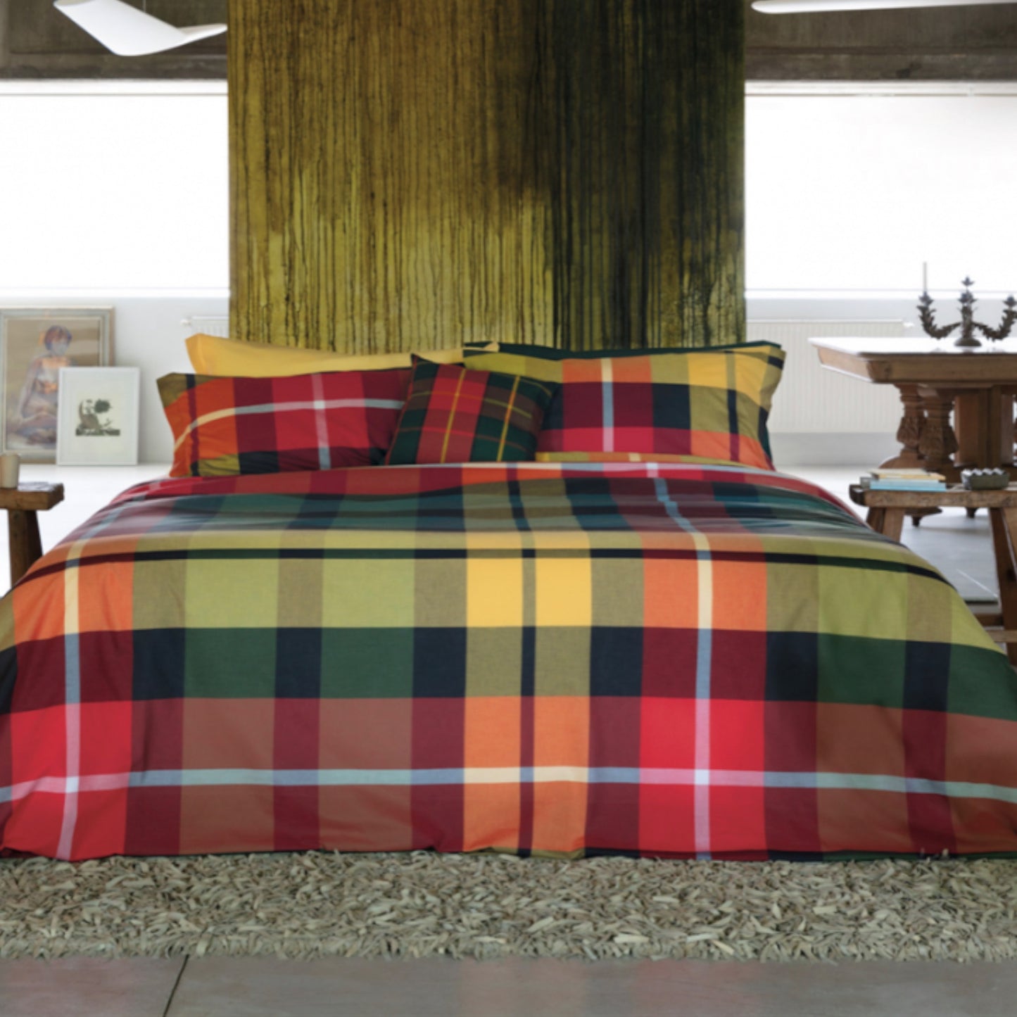 Parure copripiumino Blair 100% cotone pettinato tinto filo