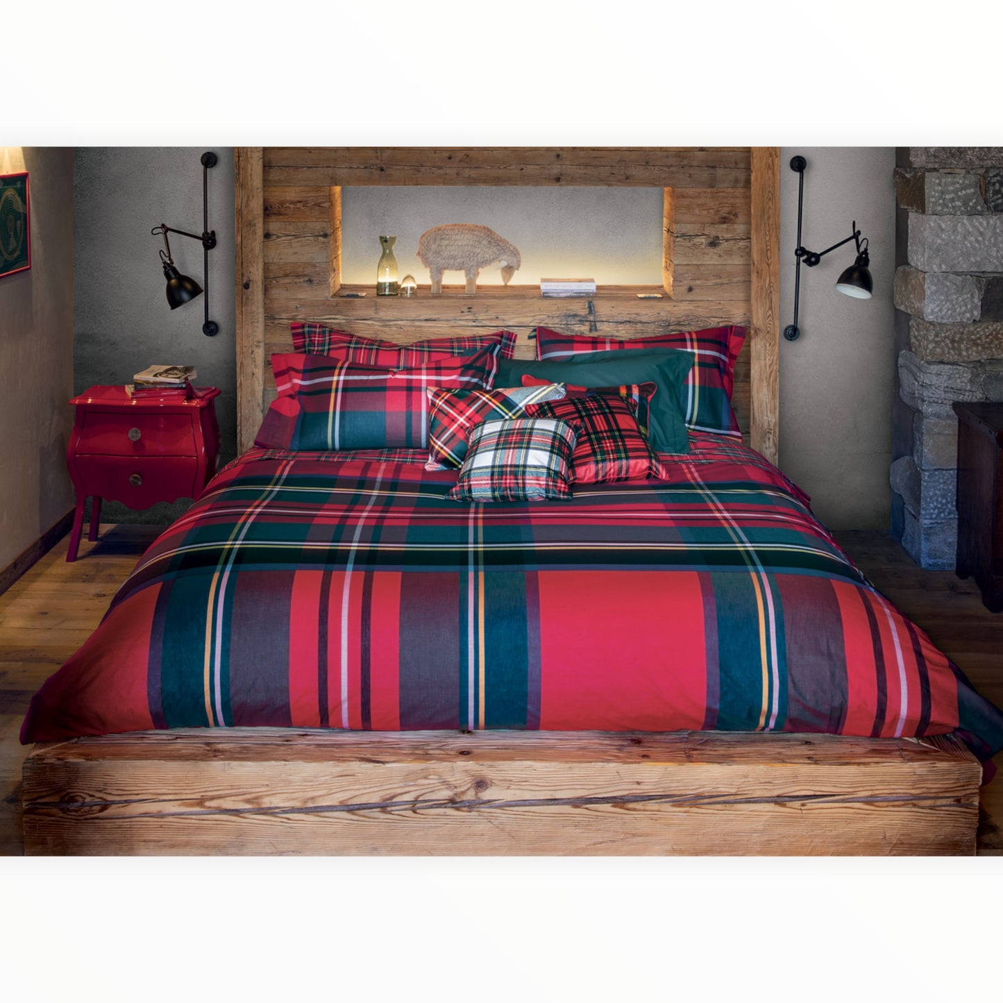 Parure copripiumino Sinclair 100% cotone pettinato tinto filo