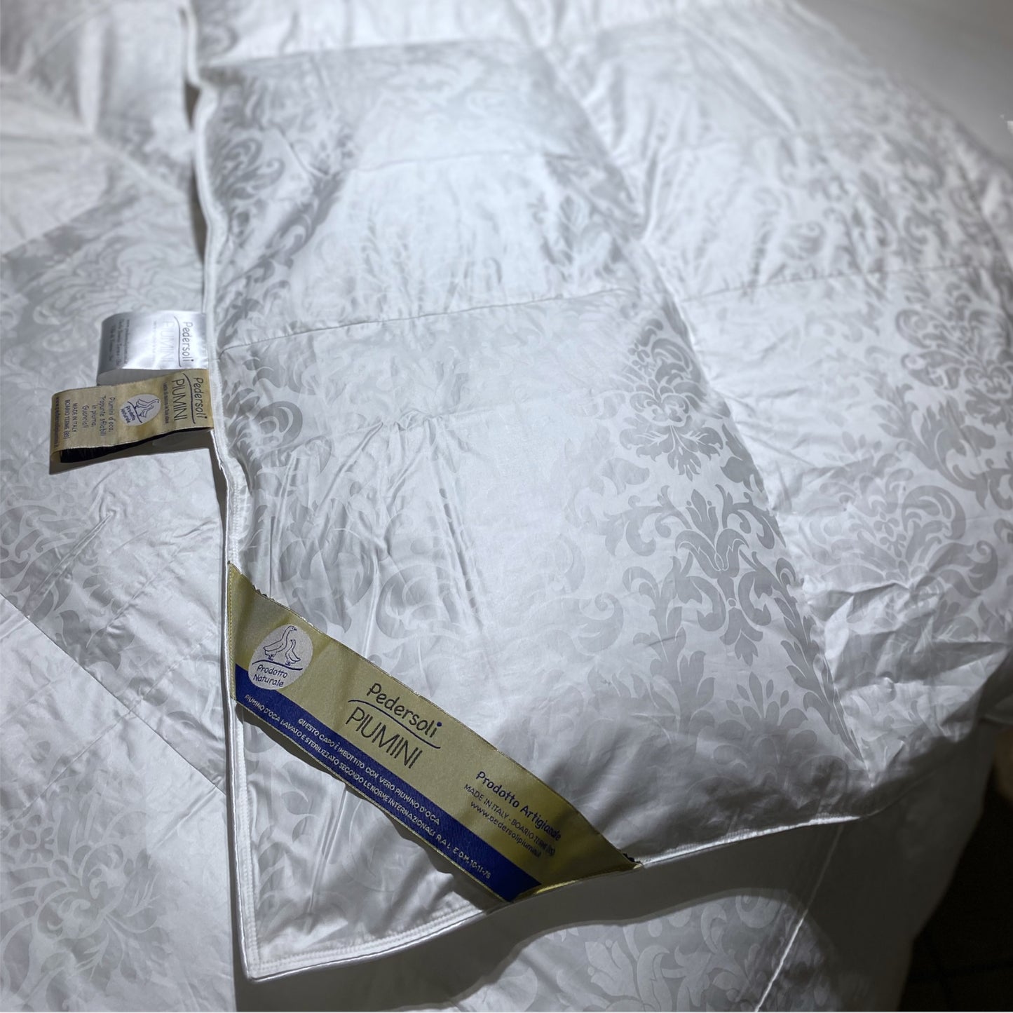 Fiocco di piuma in raso Jacquard Extra fine Siberia 100% Invernale