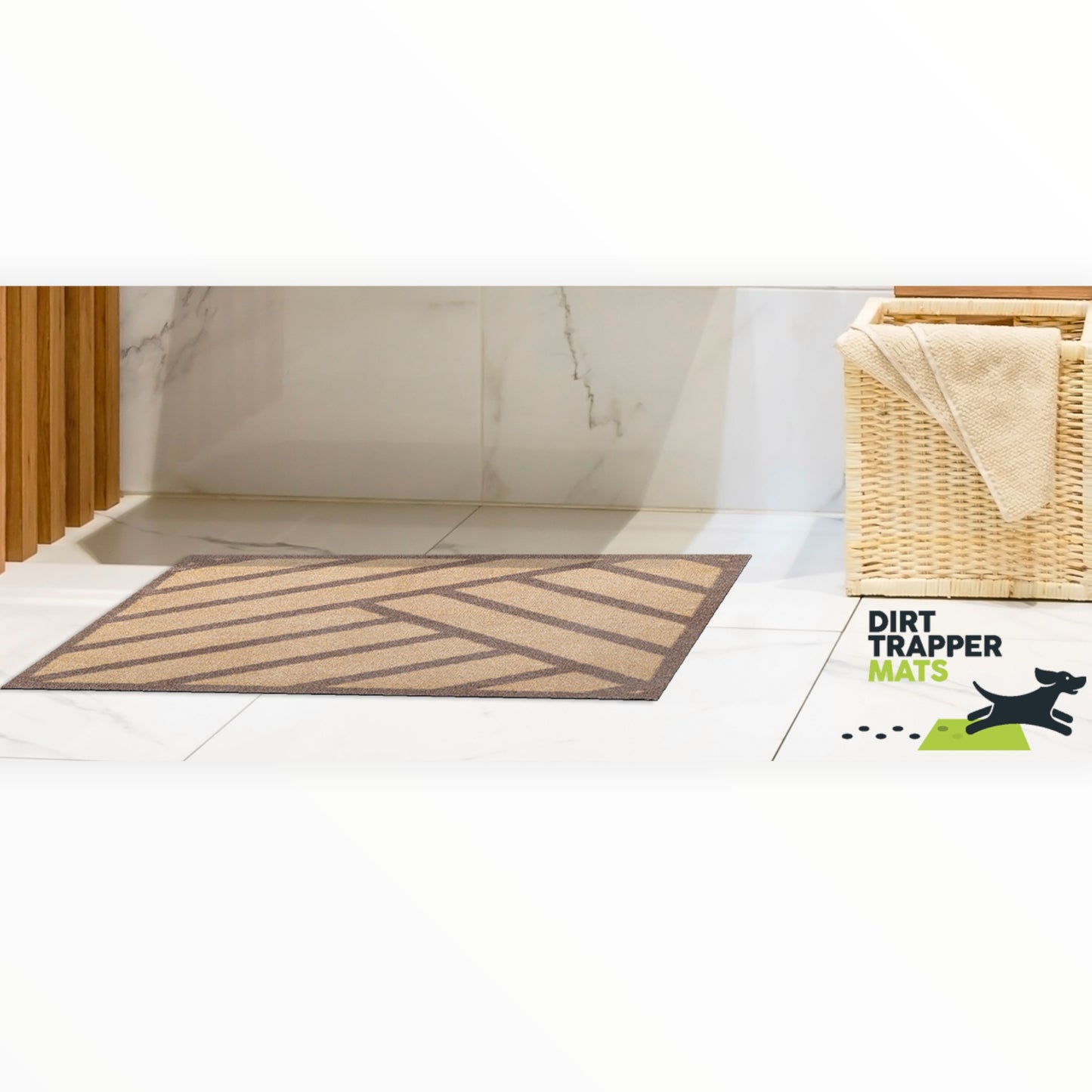 Tappeto Antiscivolo Rayas Nature Dirt Trapper Mats in cotone