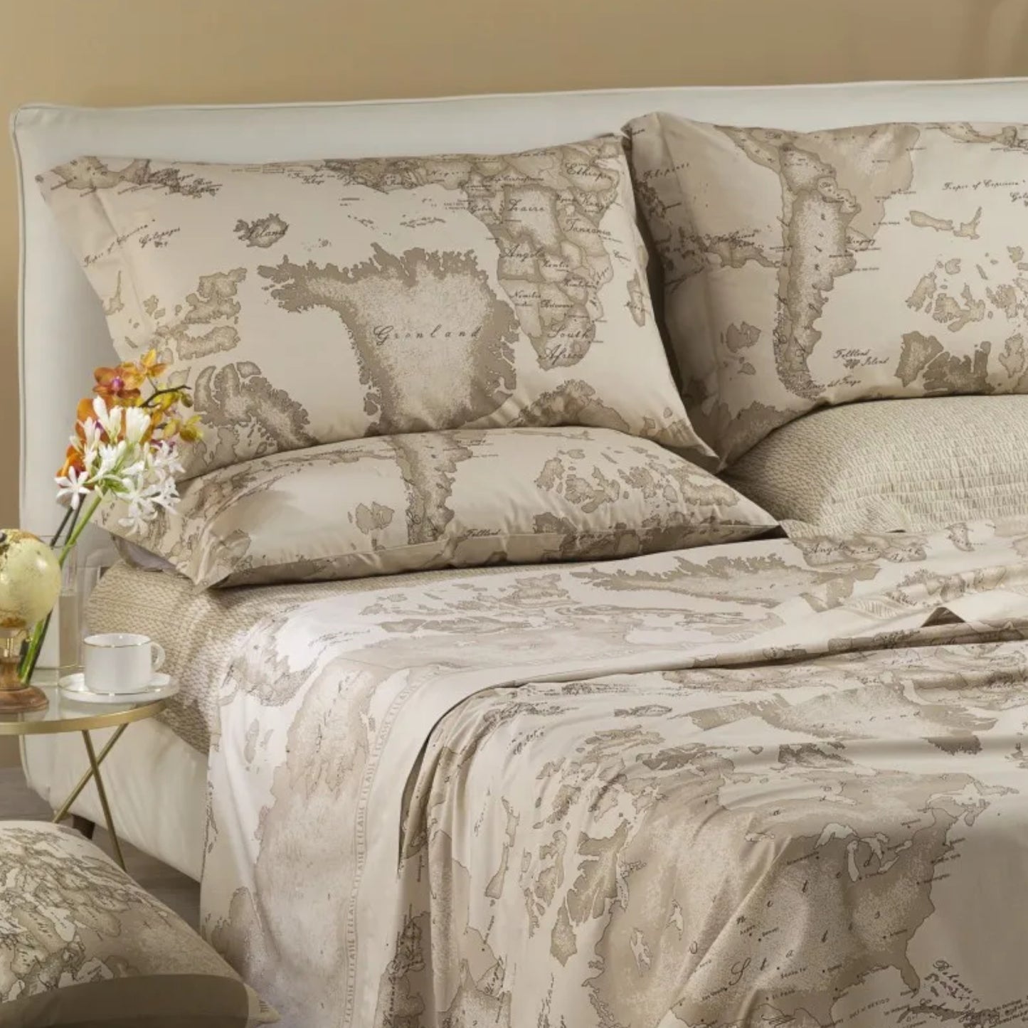 Lenzuolo Copriletto Geo Safari in percalle di cotone