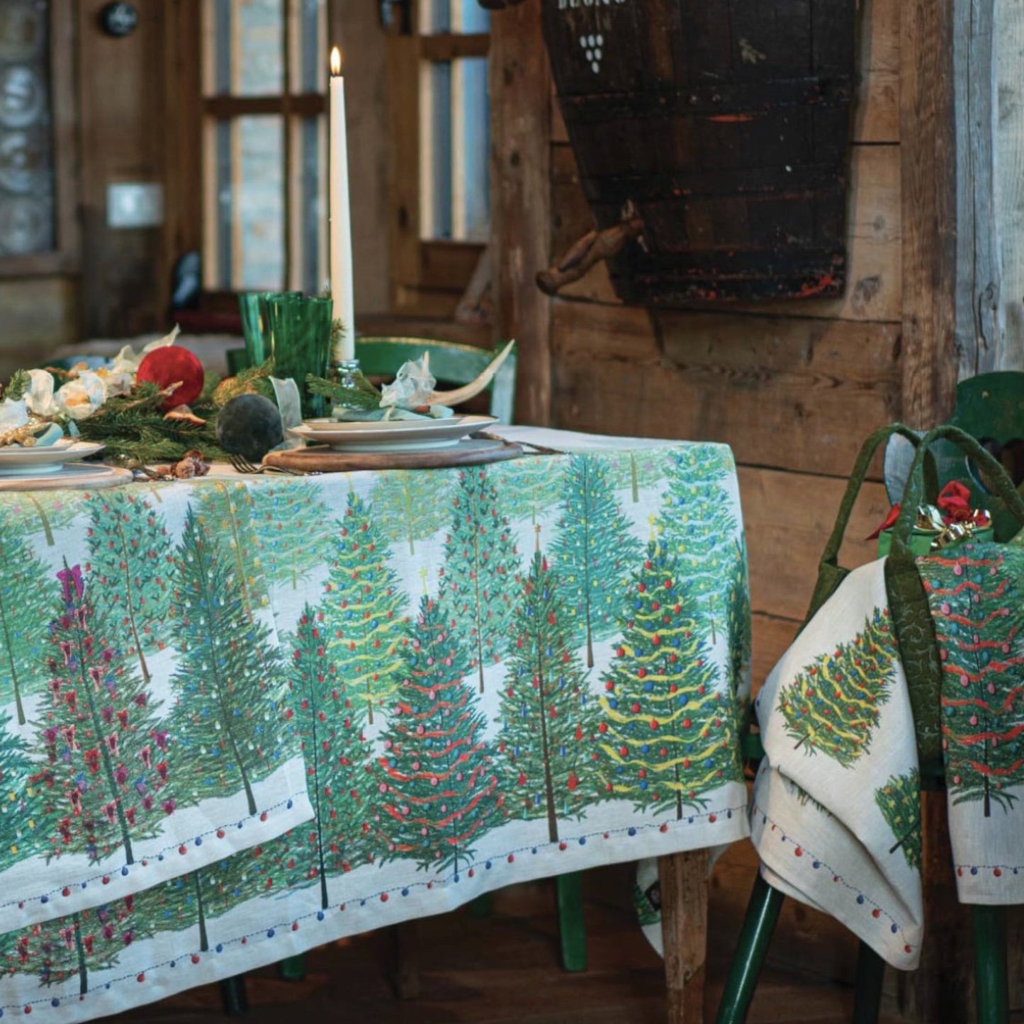 Tovaglia Fairy trees puro lino