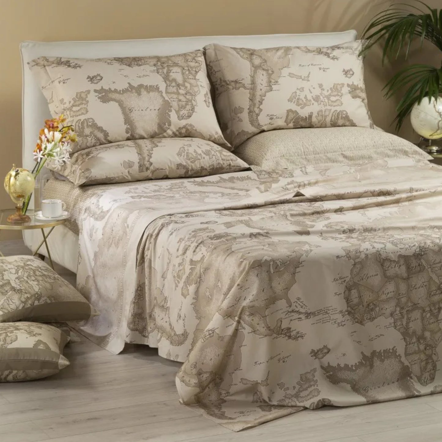 Lenzuolo Copriletto Geo Safari in percalle di cotone