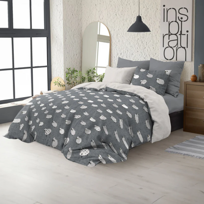 Parure Copripiumino Infinity Pecorelle 100% puro cotone