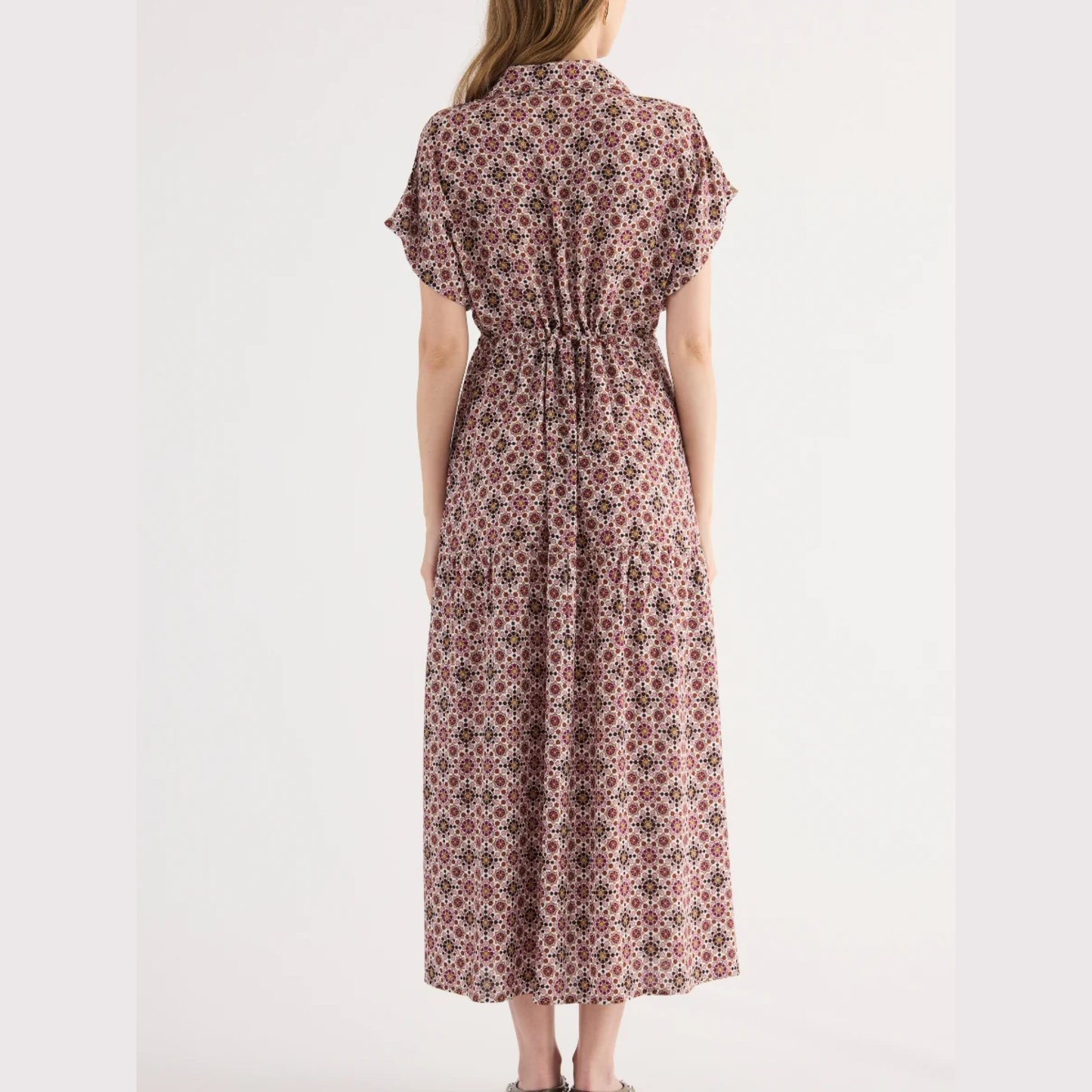 Abito Midi con Stampa Geometrica SO84