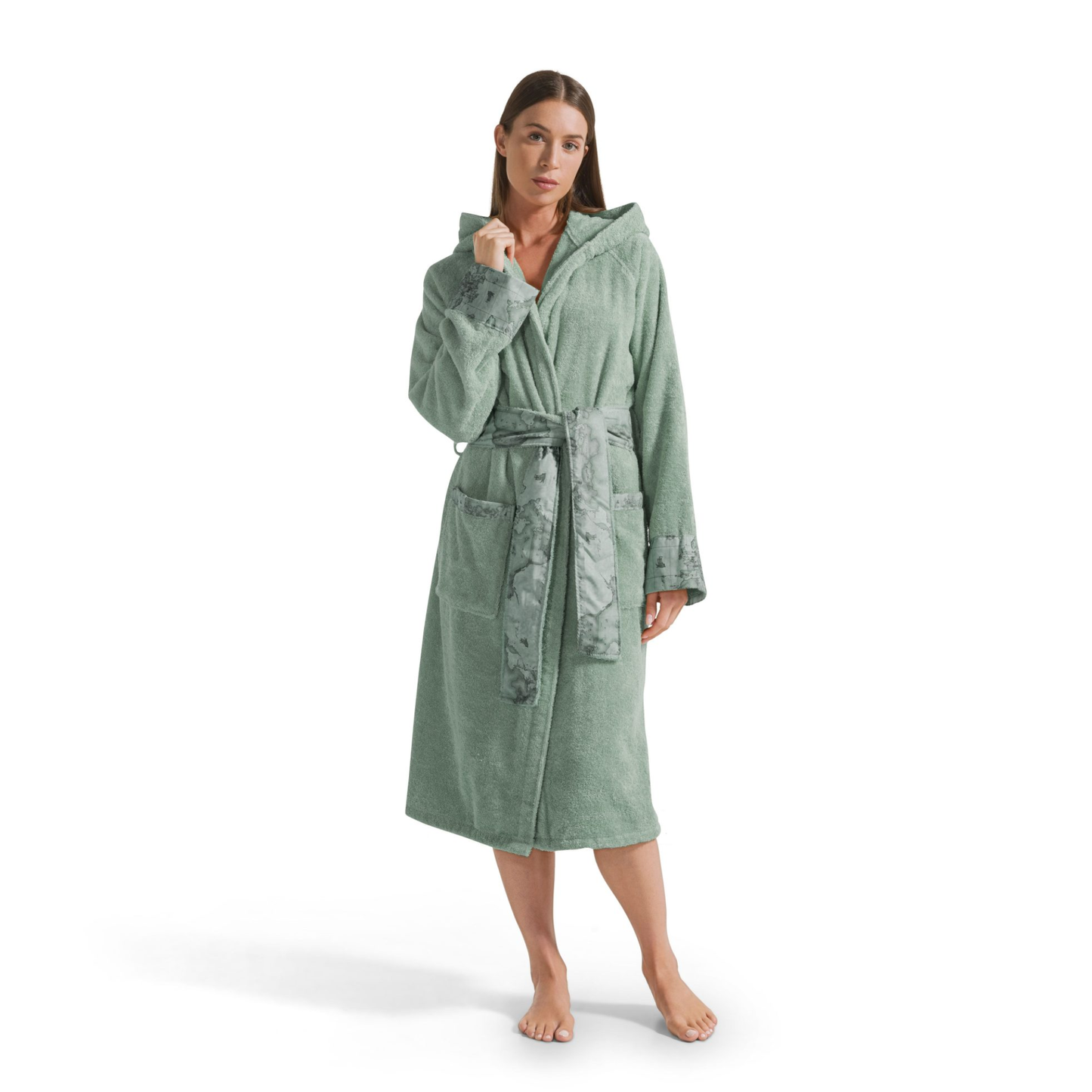 Accappatoio Geo Tartan Green