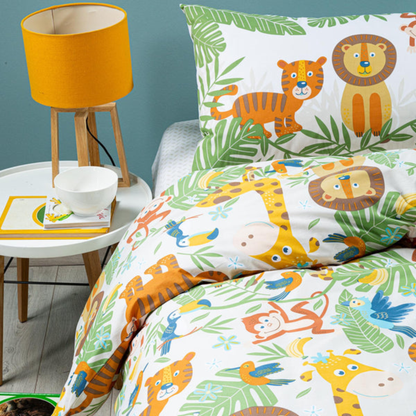 Completo Copripiumino Tropical 100% Cotone Kids