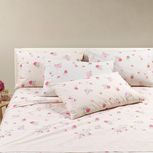 Completo Lenzuola Flora 100% cotone