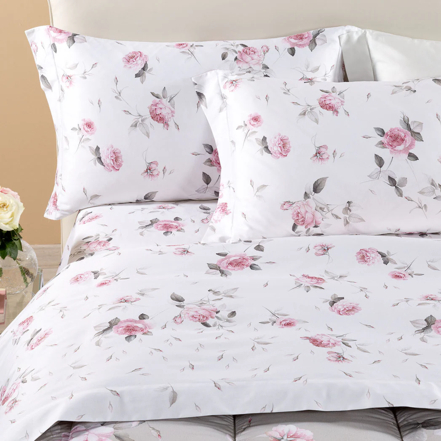 Completo Letto Bellarosa Dreaming in Raso di Cotone