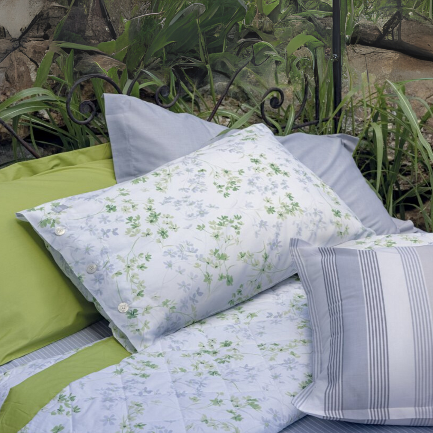 Completo Letto Copriletto Floyd 8406 Stampato Fine Serie