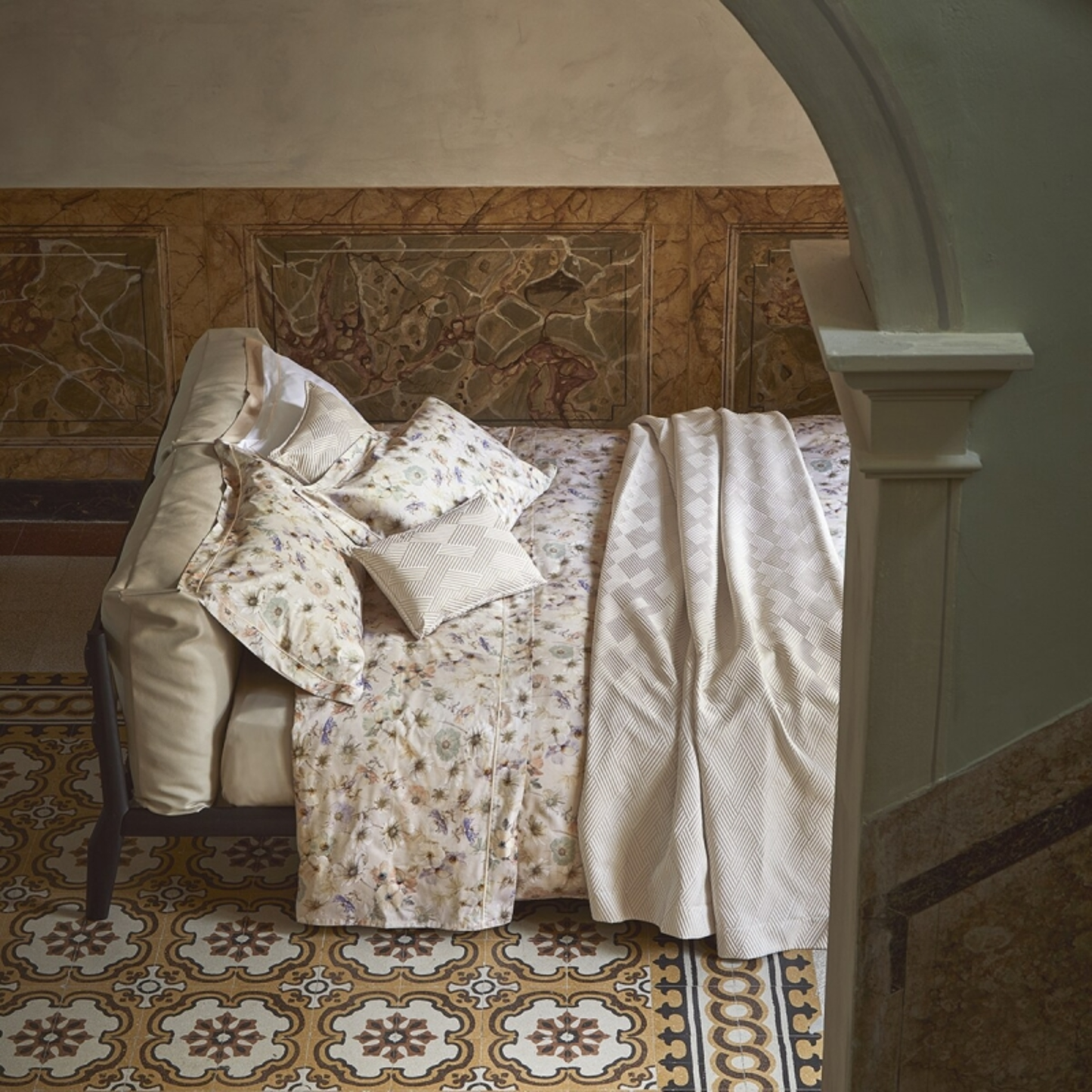 Completo Letto Orticola in raso di cotone