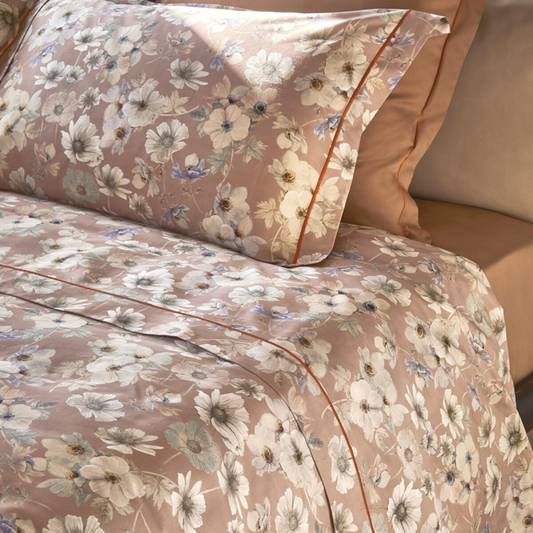 Completo Letto Orticola in raso di cotone