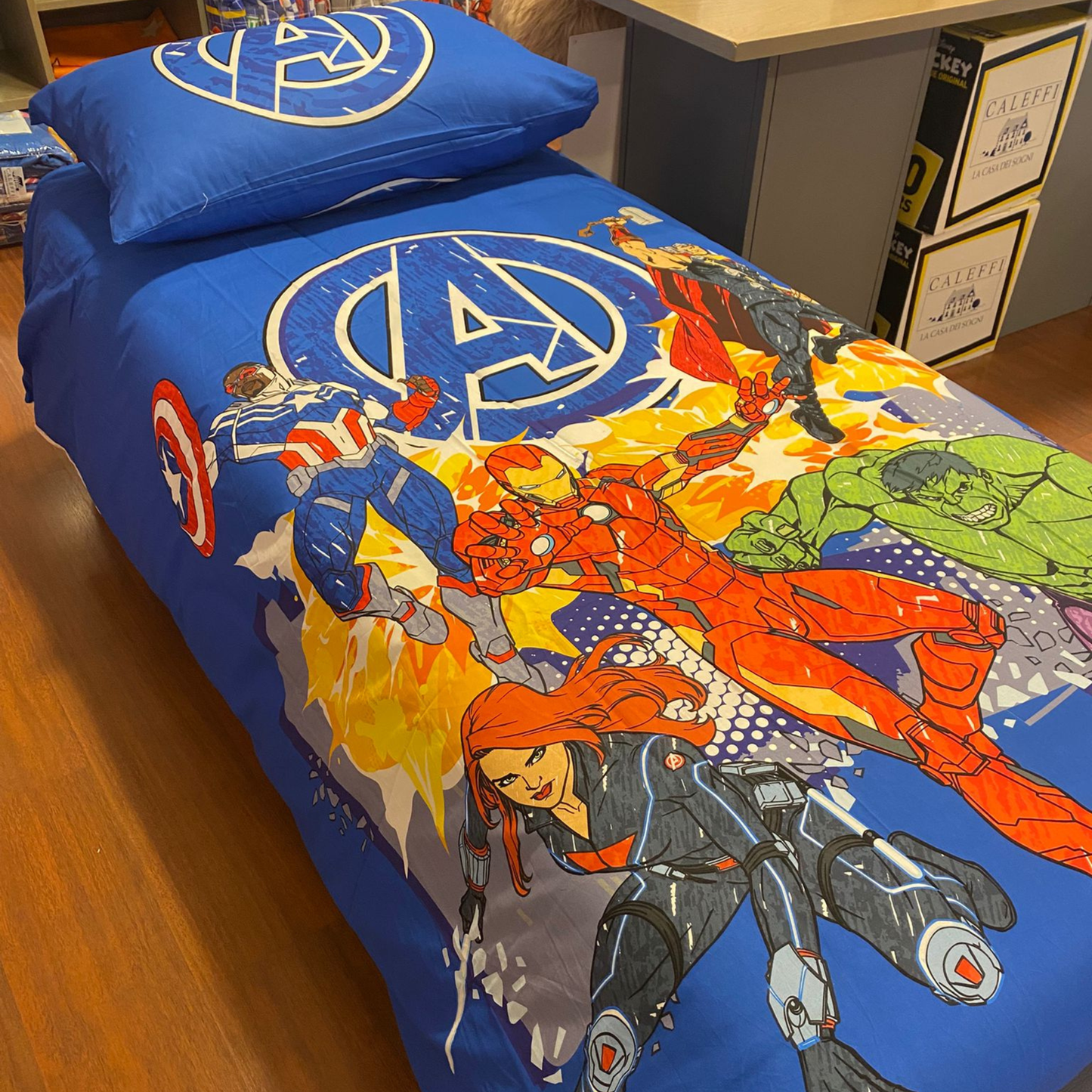 Completo copripiumino Avenger Fire 100% cotone