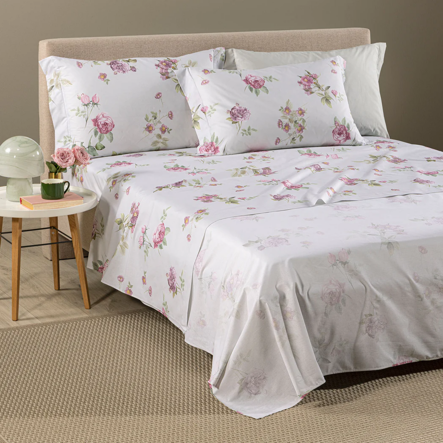 Completo lenzuola Giardino Romantico 100% cotone