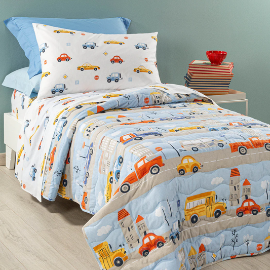 Copriletto Car Kids 100% cotone