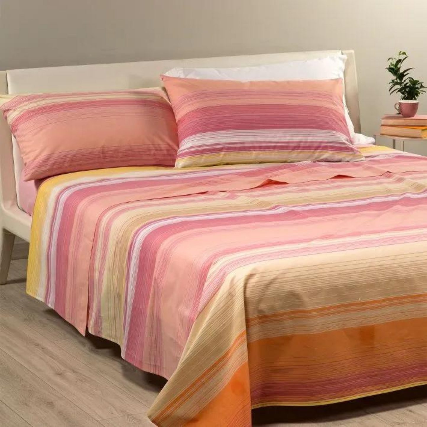 Completo Lenzuola Copriletto Rainbow light 100% Cotone