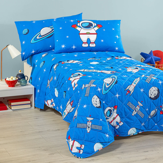 Copriletto Trapuntato Spazio Kids 100% cotone