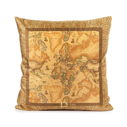 Cuscino Geo Leopard in Microfibra di Velluto