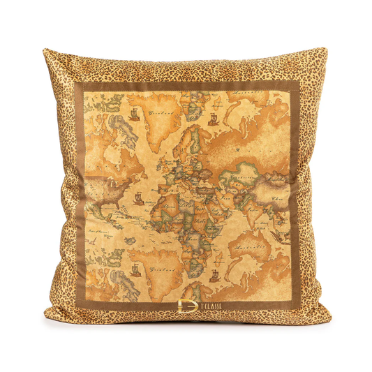 Cuscino Geo Leopard in Microfibra di Velluto