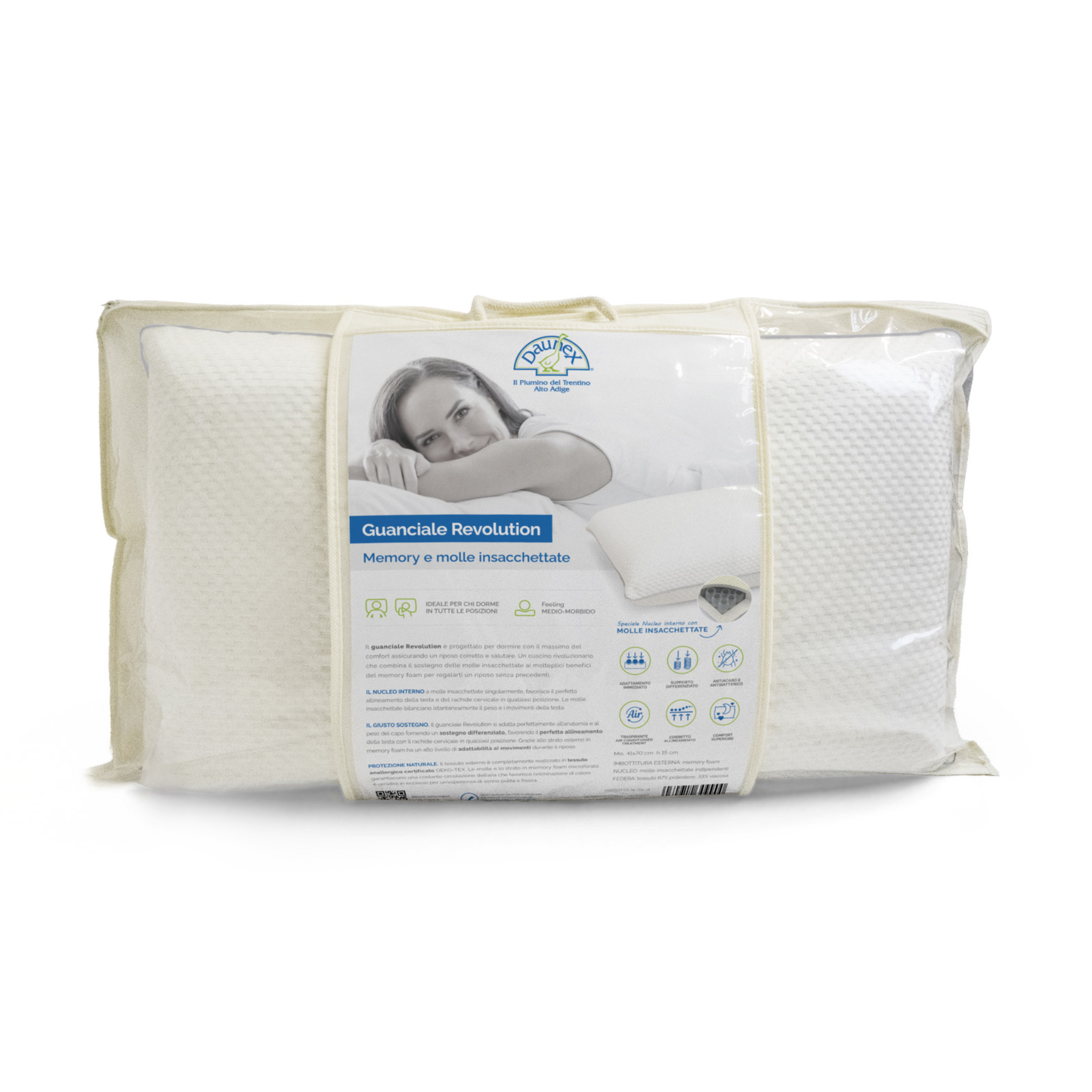 Guanciale Revolution Memory e Molle insacchettate