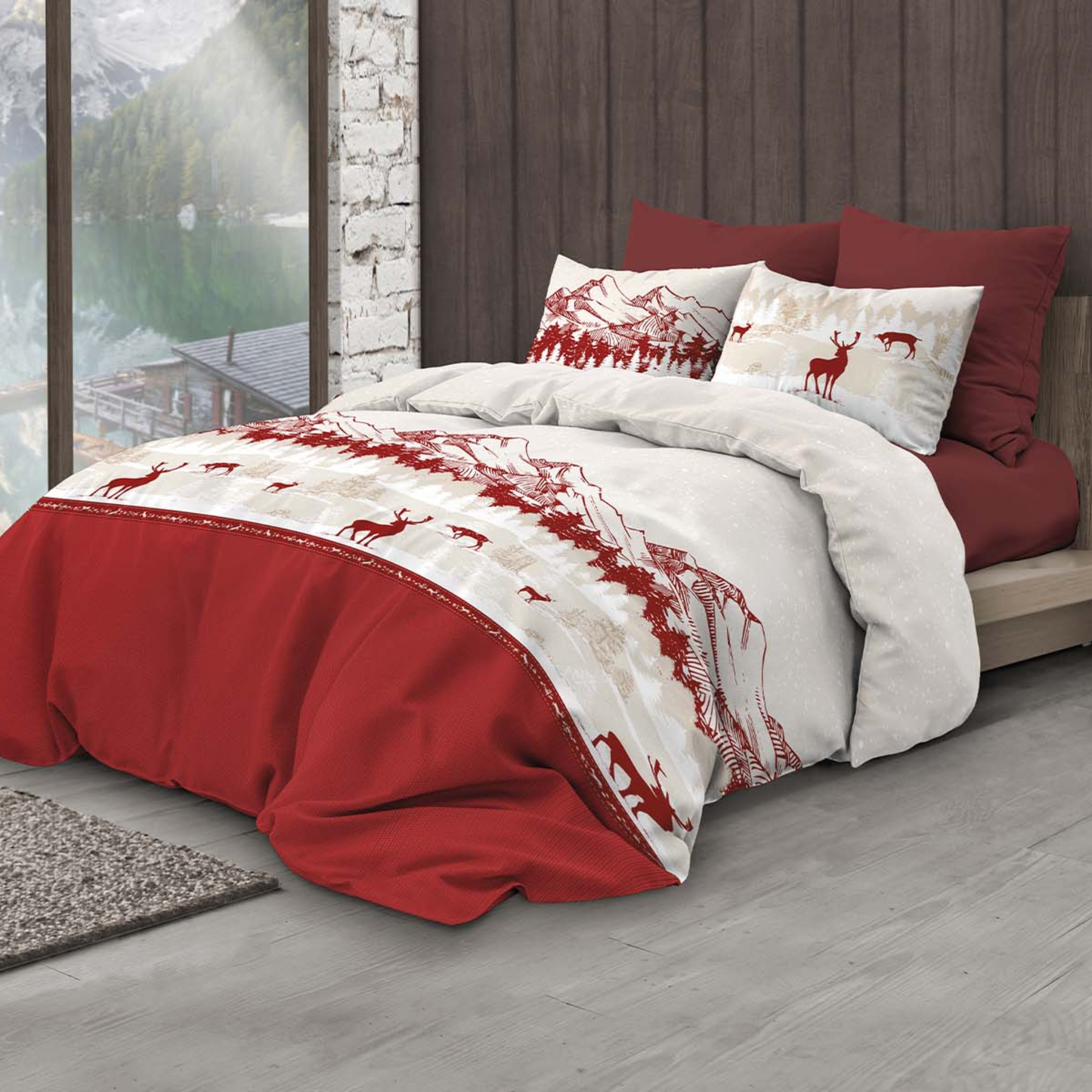 Parure Copripiumino Infinity Monterosa 100% puro cotone