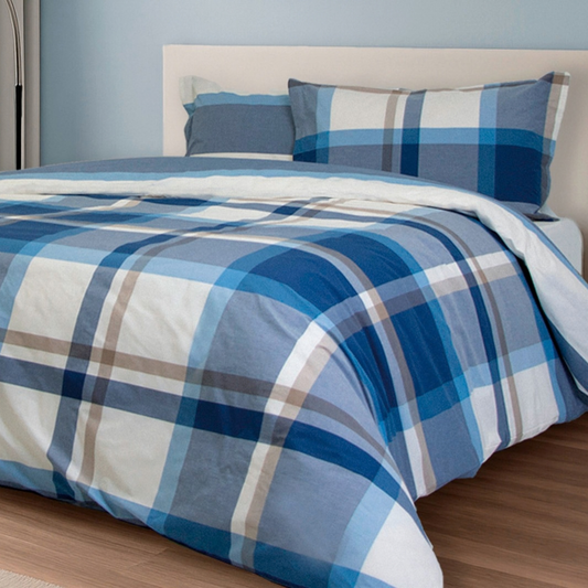 Parure copripiumino Westport 100% cotone percalle tinto in filo