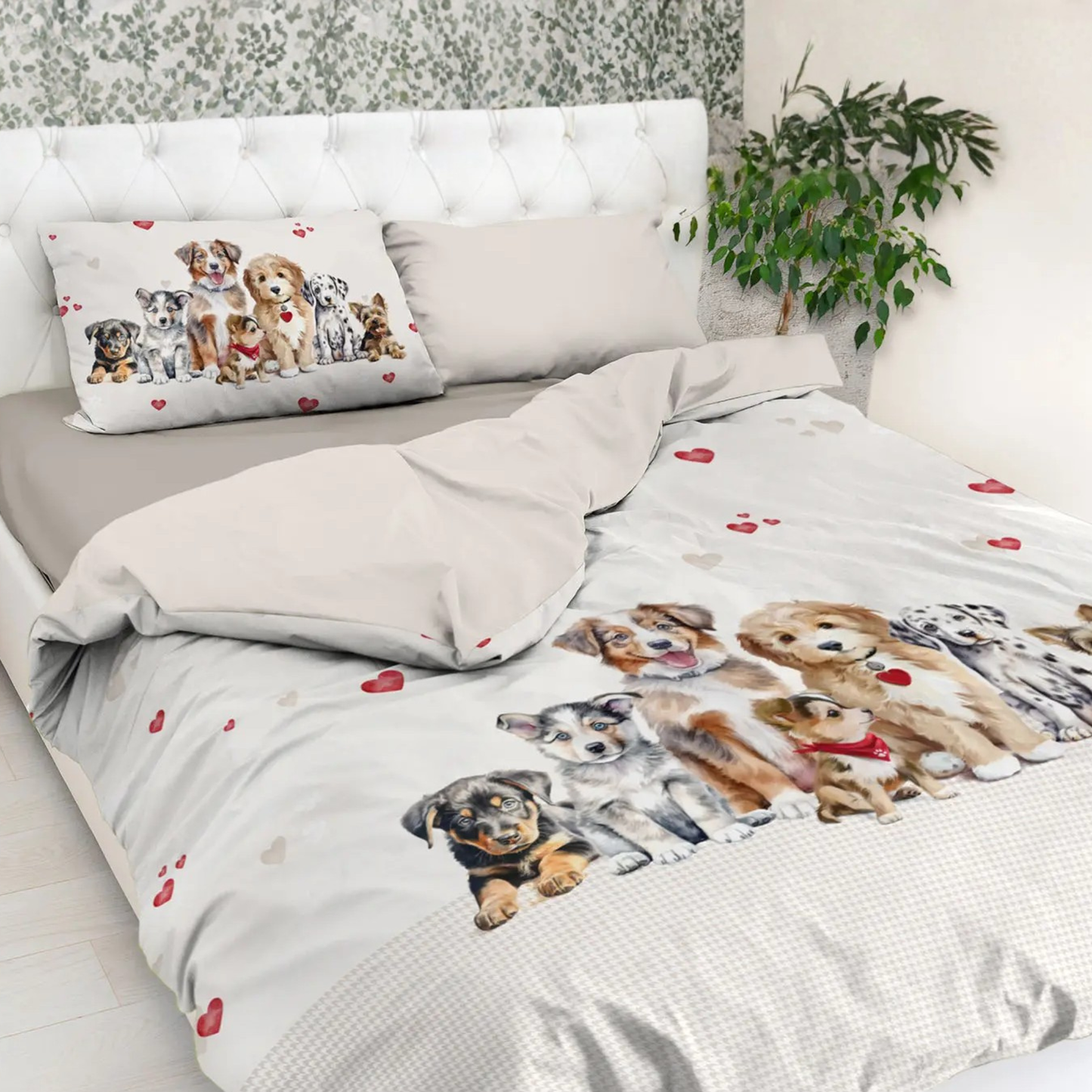 Parure Copripiumino Infinity Batuffoli  100% puro cotone