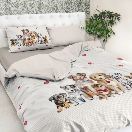 Parure Copripiumino Infinity Batuffoli  100% puro cotone