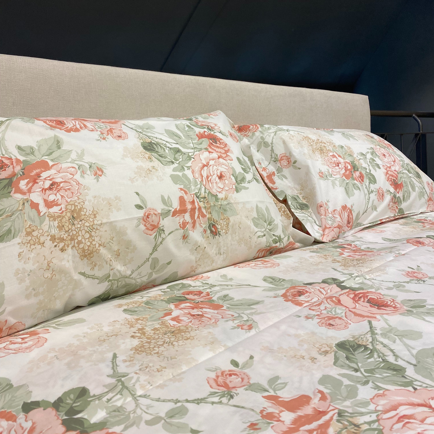 Parure Copripiumino Rose Garden 7586 100 % Cotone