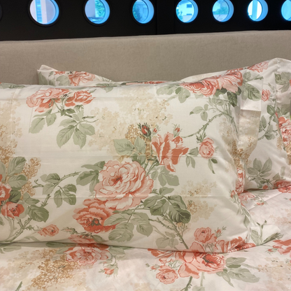 Parure Copripiumino Rose Garden 7586 100 % Cotone