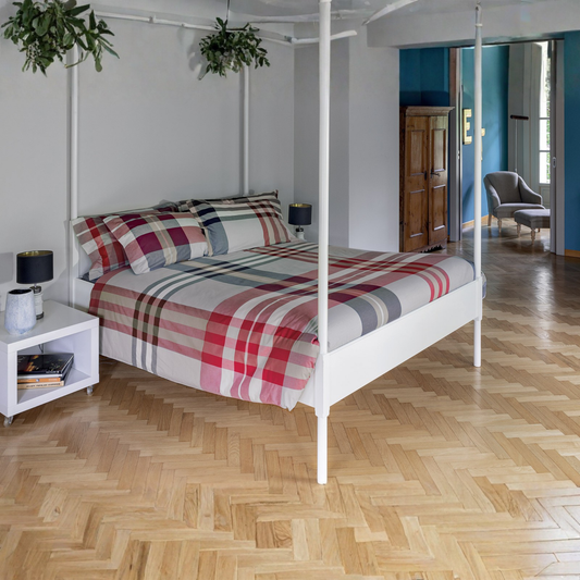 Parure copripiumino Birr 100% cotone pettinato tinto filo