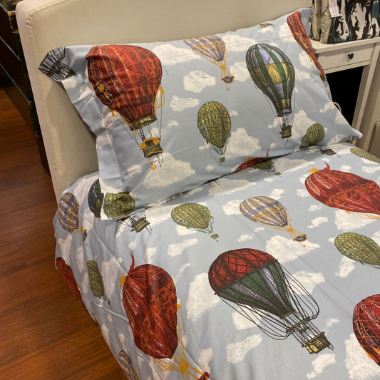 Parure Copripiumino Mongolfiere 8360 100% Cotone