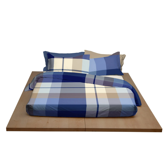 Parure copripiumino Azul 100% cotone pettinato tinto filo