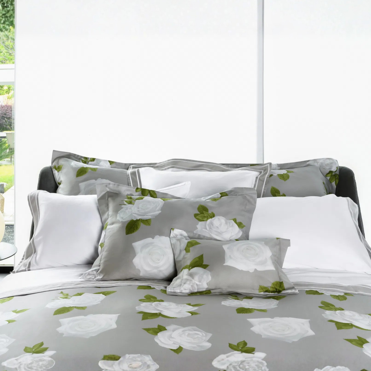 Parure copripiumino Levanto 100% raso di cotone stampato