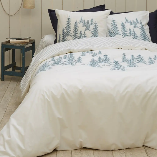 Parure copripiumino Rècit d'Hiver in percalle makò