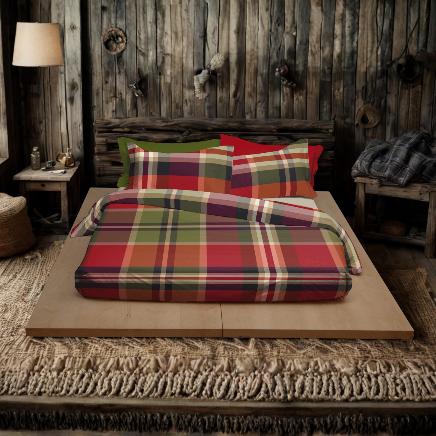 Parure copripiumino Tobias 100% cotone pettinato tinto filo